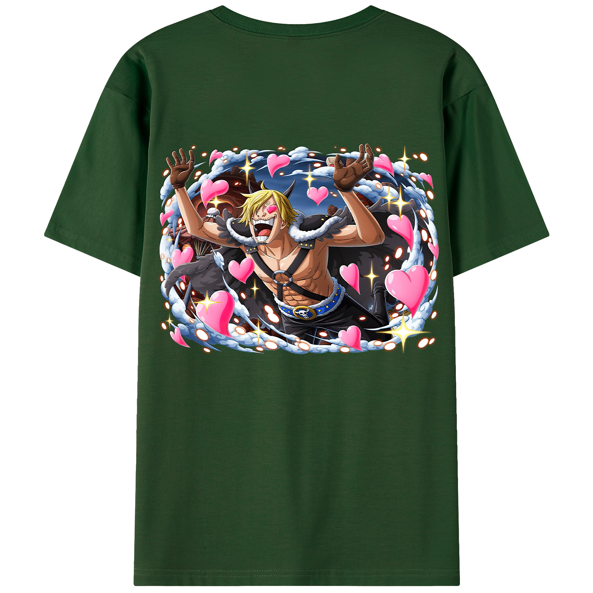 ワンピース サンジ ONE PIECE Sanji 綿100％半袖Tシャツ（背面プリント）